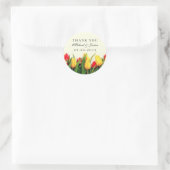 Farbenfrohe Tulips Blumenzwiebeln Danke Stickers (Tasche)