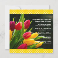 Farbenfrohe Tulips Foto - 5x5 Hochzeitsankündigung