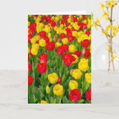 Farbenfrohe Tulips III - Vertikal Karte (Gelbe Blume)