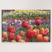 Farbenfrohe Tulips im Bloom Elizabeth Park Hartfor Puzzle (Horizontal)