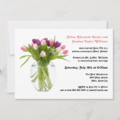 Farbenfrohe Tulips in Vase - Hochzeitsankündigung Einladung (Vorderseite)