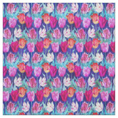 Farbenfrohe Tulips Muster Stoff (Muster)
