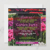 Farbenfrohe Tulips Special Einladung (Rückseite)