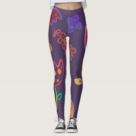 Farbenfrohe Tulips und Blume Leggings