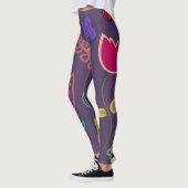 Farbenfrohe Tulips und Blume Leggings (Links)