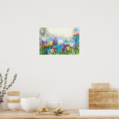 Farbenfrohe Tulissen Aquarellkunst Poster (Küche)