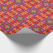 Farbenfrohe Tulissen Geschenkpapier (Ecke)