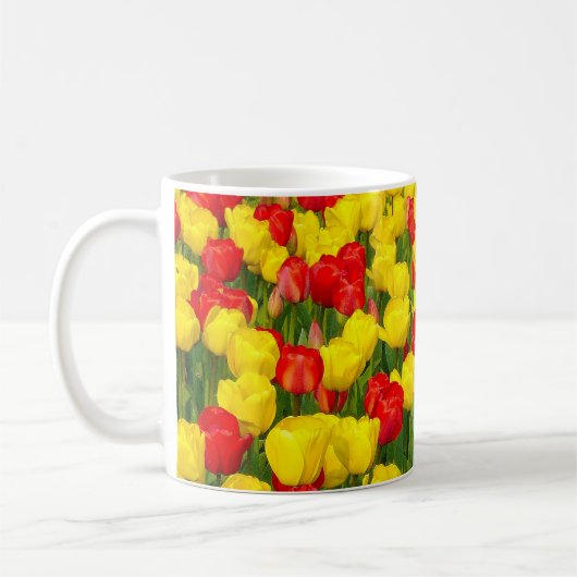 Farbenfrohe Tulissen Kaffeetasse (Links)