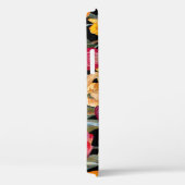 Farbenfrohe Tulpen, abgeschiedener schwarzer Hinte Case-Mate iPhone Hülle (Rückseite / Rechts)