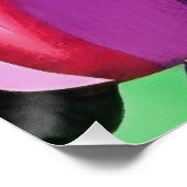 Farbenfrohe Tulpen Abstrakte Kunst Poster (Ecke)