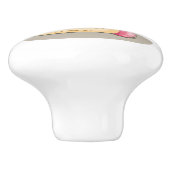 Farbenfrohe Tüpfelkuchen - Illustration Rosa Icing Keramikknauf (Seitenansicht)