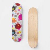 Farbenfrohe Tupfen Skateboard (Vorderseite)