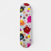 Farbenfrohe Tupfen Skateboard (Vorne)