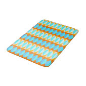 Farbenfrohe türkisblaue gelbe Farbe Badematte (Schrägansicht)