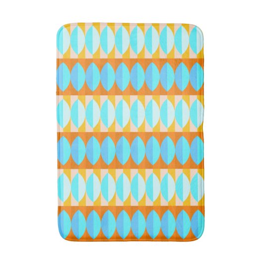 Farbenfrohe türkisblaue gelbe Farbe Badematte (Vorderseite Vertikal)