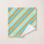 Farbenfrohe türkisblaue gelbe Farbe Badhandtuch Set (Waschlappen)