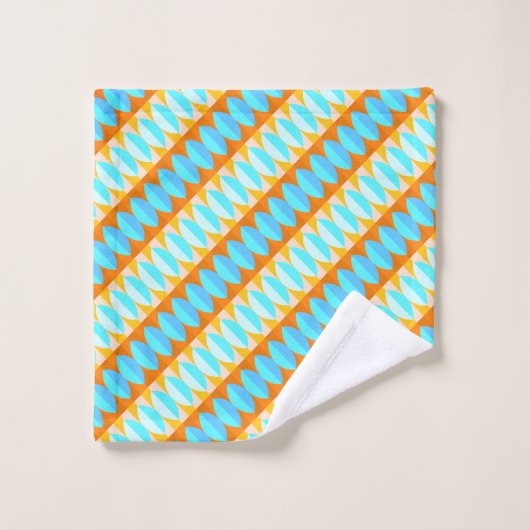 Farbenfrohe türkisblaue gelbe Farbe Badhandtuch Set (Waschlappen)