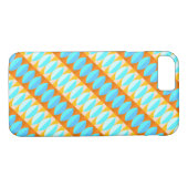 Farbenfrohe türkisblaue gelbe Farbe Case-Mate iPhone Hülle (Rückseite (Horizontal))