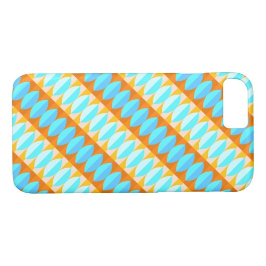 Farbenfrohe türkisblaue gelbe Farbe Case-Mate iPhone Hülle (Rückseite (Horizontal))