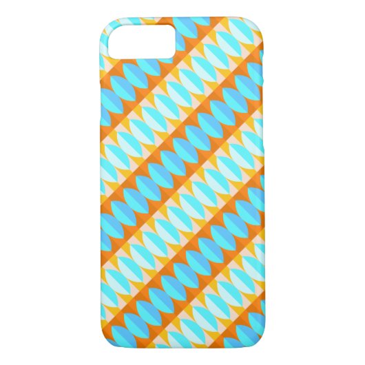 Farbenfrohe türkisblaue gelbe Farbe Case-Mate iPhone Hülle (Rückseite)