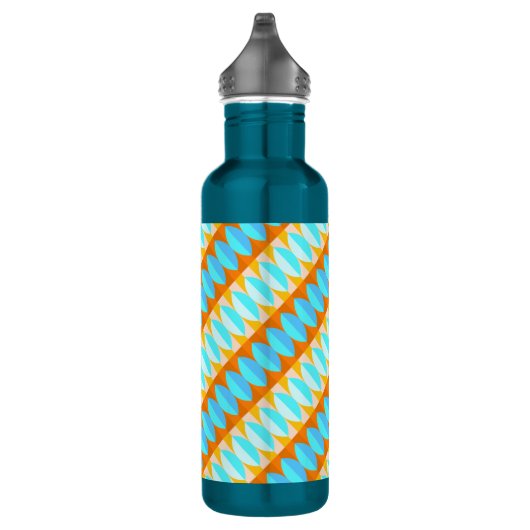 Farbenfrohe türkisblaue gelbe Farbe Edelstahlflasche (Rechts)