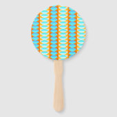 Farbenfrohe türkisblaue gelbe Farbe Fächer (Rückseite)