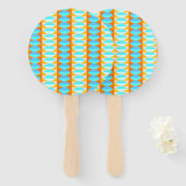 Farbenfrohe türkisblaue gelbe Farbe Fächer (Vorne und Hinten)