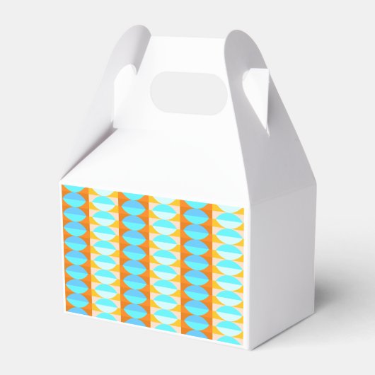 Farbenfrohe türkisblaue gelbe Farbe Geschenkschachtel (Vorderseite)