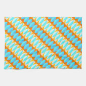 Farbenfrohe türkisblaue gelbe Farbe Geschirrtuch (Horizontal)