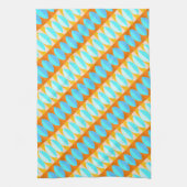 Farbenfrohe türkisblaue gelbe Farbe Geschirrtuch (Vertikal)