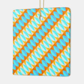 Farbenfrohe türkisblaue gelbe Farbe Keramikornament (Links)