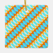 Farbenfrohe türkisblaue gelbe Farbe Keramikornament (Vorderseite)