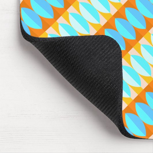 Farbenfrohe türkisblaue gelbe Farbe Mousepad (Ecke)