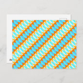 Farbenfrohe türkisblaue gelbe Farbe Postkarte (Vorne/Hinten)