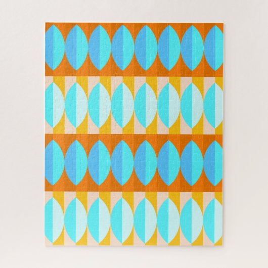 Farbenfrohe türkisblaue gelbe Farbe Puzzle (Vertikal)