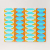Farbenfrohe türkisblaue gelbe Farbe Puzzle (Horizontal)