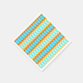 Farbenfrohe türkisblaue gelbe Farbe Serviette (Ecke)