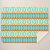 Farbenfrohe türkisblaue gelbe Farbe Sherpadecke (Vorderseite (Horizontal))