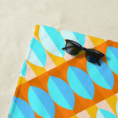 Farbenfrohe türkisblaue gelbe Farbe Strandtuch (Beispiel)