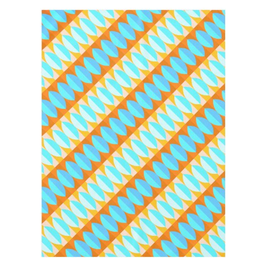 Farbenfrohe türkisblaue gelbe Farbe Tischdecke (Vorderseite)