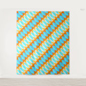 Farbenfrohe türkisblaue gelbe Farbe Wandteppich (Vorderseite)