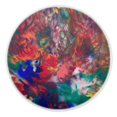 Farbenfrohe Türknopf Rainbow Boho Akzent Handle Keramikknauf (Vorderseite)