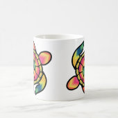 Farbenfrohe Turtlefärbung: Eine lebendige Schildkr Kaffeetasse (Mittel)