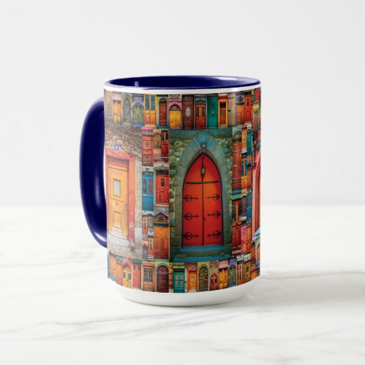 Farbenfrohe Türverkleidung für den Vater Tasse (Vorderseite Links)