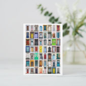 Farbenfrohe Türverkleidung Postkarte (Stehend Vorderseite)