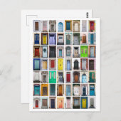Farbenfrohe Türverkleidung Postkarte (Vorne/Hinten)