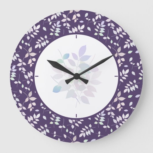 Farbenfrohe Twigs Große Wanduhr (Vorderseite)