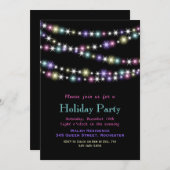 Farbenfrohe Twinkle Lights Party Einladung (Vorne/Hinten)