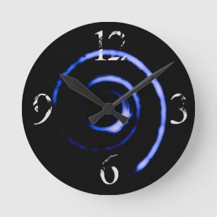 Farbenfrohe Twirbel rund Uhr
