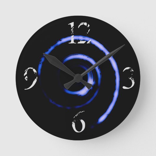 Farbenfrohe Twirbel rund Uhr (Vorderseite)